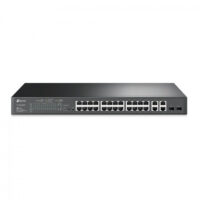 TP-LINK JETSTREAM 24-PORT 10/100MBPS + 4-PORT GIGABIT SMART SWITCH WITH 24-PORT POE+